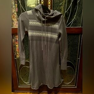 Prana sweater dress with hoodie